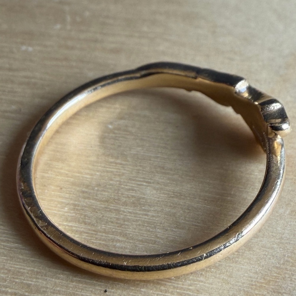 10k Yellow Gold Nature Inspired Twig Branch Ring - Picture 2 of 8
